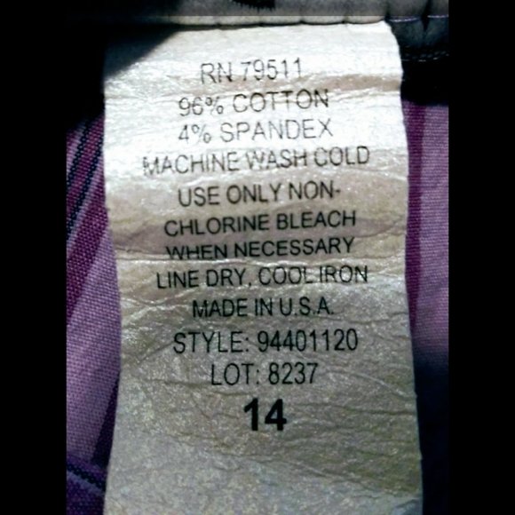 Purple Striped Capris - Picture 4 of 4